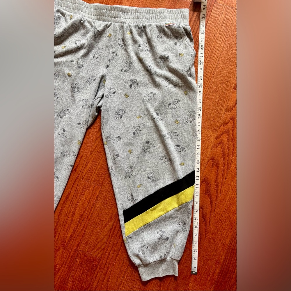 Peanuts- Gray Pajama sweatshirt & pants Set women’s, size XL - Picture 12 of 13